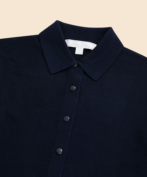 BROOKS BROTHERS(ブルックスブラザーズ)の「コットン マーセライズ ポロカーディガン(カーディガン/ボレロ・レディース・ネイビー・LARGE/MEDIUM/SMALL/X-SMALL)」の2枚目の写真
