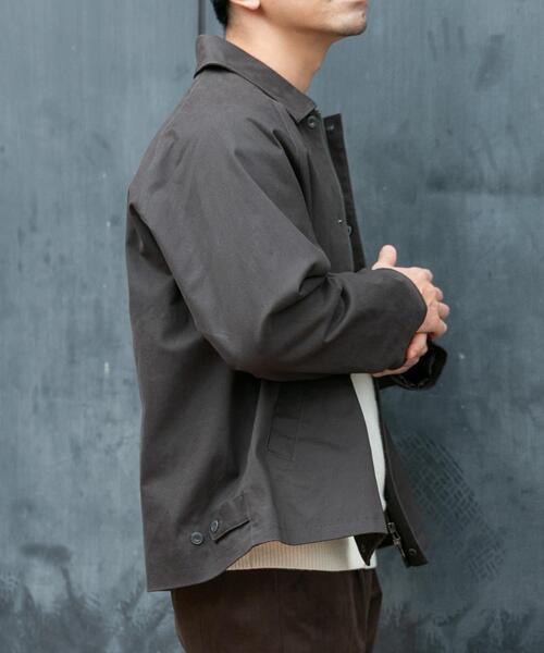URBAN RESEARCH ROSSO MEN（アーバンリサーチロッソメン）の「『XLサイズあり』ピーチツイルショートブルゾン（ブルゾン・メンズ・ダークブラウン/ブラック/チャコールグレー・MEDIUM/X-LARGE/LARGE）」の14枚目の写真