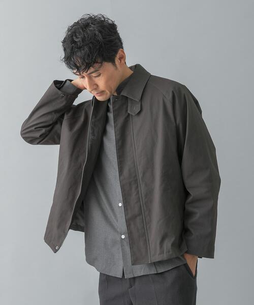 URBAN RESEARCH ROSSO MEN（アーバンリサーチロッソメン）の「『XLサイズあり』ピーチツイルショートブルゾン（ブルゾン・メンズ・ダークブラウン/ブラック/チャコールグレー・MEDIUM/X-LARGE/LARGE）」の18枚目の写真