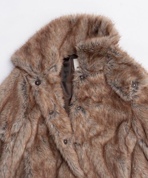 PRANK PROJECT(プランクプロジェクト)の「フェイクファーショートコート / Faux Fur Short Coat(その他アウター・レディース・ブラウン/アイボリー・FREE)」の18枚目の写真