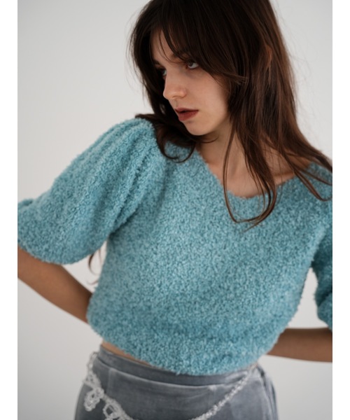 Katrin TOKYO（カトリーントーキョー）の「ribbon yarn knit（ニット/セーター・レディース・ブルー/ブラック/レッド・FREE/XS）」の3枚目の写真