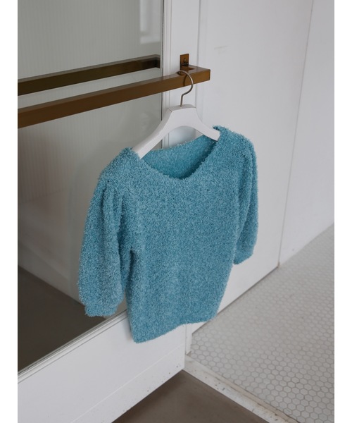 Katrin TOKYO（カトリーントーキョー）の「ribbon yarn knit（ニット/セーター・レディース・ブルー/ブラック/レッド・FREE/XS）」の11枚目の写真