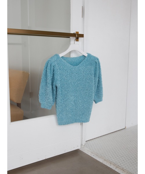 Katrin TOKYO（カトリーントーキョー）の「ribbon yarn knit（ニット/セーター・レディース・ブルー/ブラック/レッド・FREE/XS）」の7枚目の写真