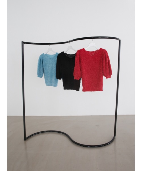 Katrin TOKYO（カトリーントーキョー）の「ribbon yarn knit（ニット/セーター・レディース・ブルー/ブラック/レッド・FREE/XS）」の4枚目の写真