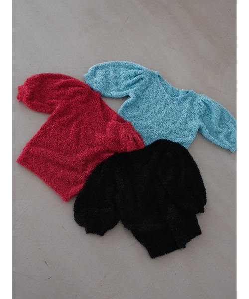 Katrin TOKYO（カトリーントーキョー）の「ribbon yarn knit（ニット/セーター・レディース・ブルー/ブラック/レッド・FREE/XS）」の5枚目の写真