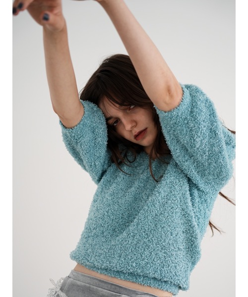 Katrin TOKYO（カトリーントーキョー）の「ribbon yarn knit（ニット/セーター・レディース・ブルー/ブラック/レッド・FREE/XS）」の13枚目の写真