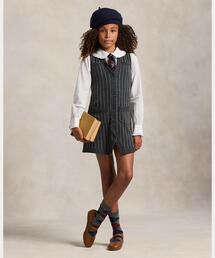 POLO RALPH LAUREN CHILDRENSWEAR（ポロ ラルフ ローレン チルドレンズウェア）の「ピンストライプ ウール スリーブレス セーター ドレス（ワンピース・キッズ）」