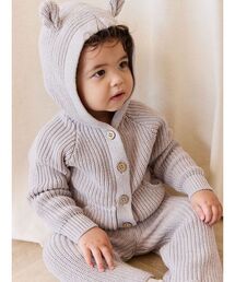 JAMIE KAY（ジェイミーケイ）の「くま耳ニットカーディガンLight Grey Marle（カーディガン/ボレロ）」