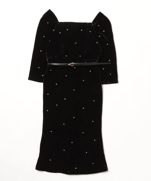 FREE STYLISTS(フリー スタイリスト)の「YUGA_YGMC Beaded square neck party dress(ドレス・レディース・オフホワイト/ブラック・FREE)」の12枚目の写真