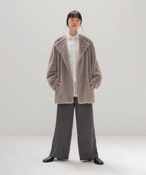 DRESSLAVE（ドレスレイブ）の「middle fur coat(ミドル丈ファーコート)（その他アウター・レディース・グレー/ブラウン・38）」の12枚目の写真