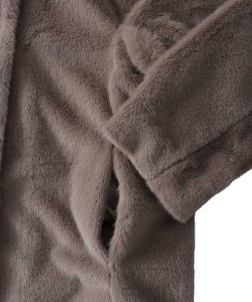 DRESSLAVE（ドレスレイブ）の「middle fur coat(ミドル丈ファーコート)（その他アウター・レディース・グレー/ブラウン・38）」の11枚目の写真