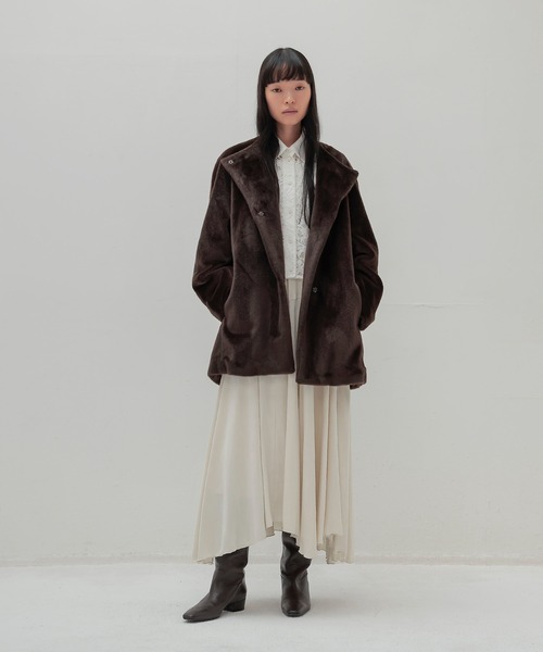セール】middle fur coat(ミドル丈ファーコート)（その他アウター 