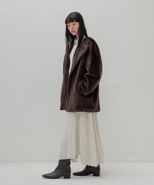 DRESSLAVE（ドレスレイブ）の「middle fur coat(ミドル丈ファーコート)（その他アウター・レディース・グレー/ブラウン・38）」の19枚目の写真