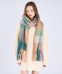 To b. by agnes b. | WEB限定 ブロックチェック ストール(マフラー)