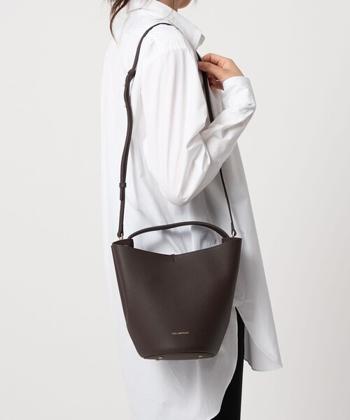 FEEL AND TASTE（フィールアンドテイスト）の「＜FEEL AND TASTE＞ Lily（ショルダーバッグ・レディース・グレー系/ダークブラウン・FREE）」の3枚目の写真