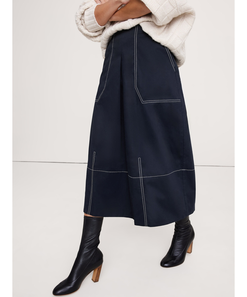 Banana Republic（バナナリパブリック）の「バレル ミディスカート（スカート・レディース・ネイビー・0/2/4/6/8）」の4枚目の写真