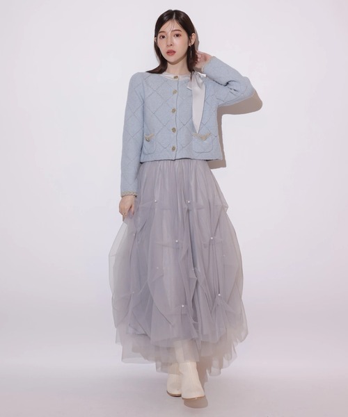 パールタッキングチュールスカート（スカート）｜Rirandture（リランド