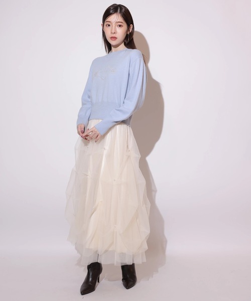 パールタッキングチュールスカート（スカート）｜Rirandture（リランド