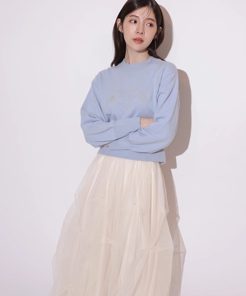 パールタッキングチュールスカート（スカート）｜Rirandture（リランド