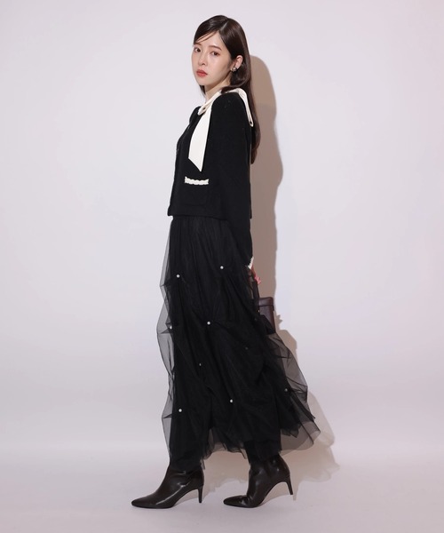 Rirandture（リランドチュール）の「パールタッキングチュールスカート