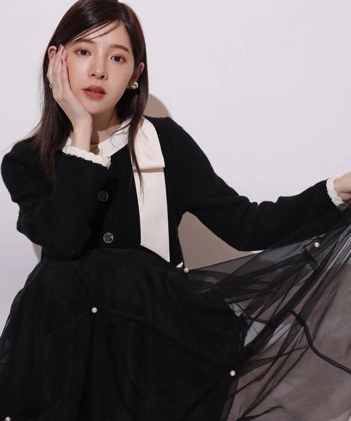 パールタッキングチュールスカート（スカート）｜Rirandture（リランド