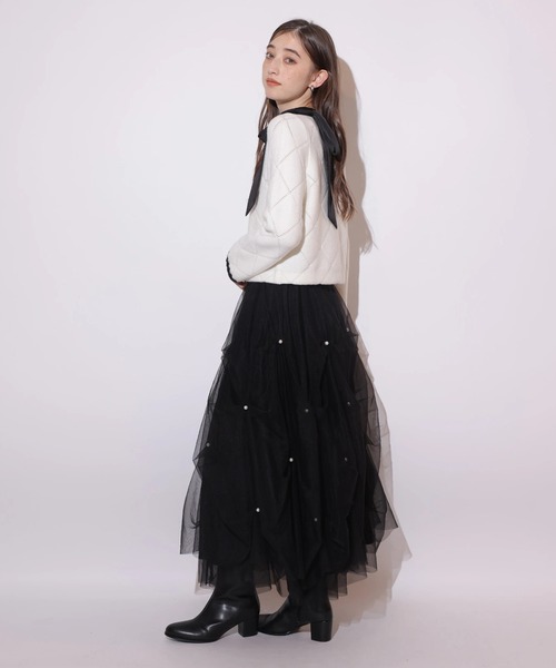 パールタッキングチュールスカート（スカート）｜Rirandture（リランド