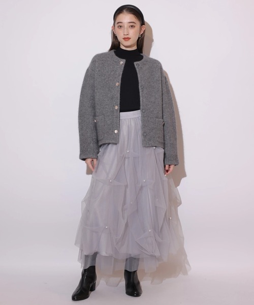 パールタッキングチュールスカート（スカート）｜Rirandture（リランド
