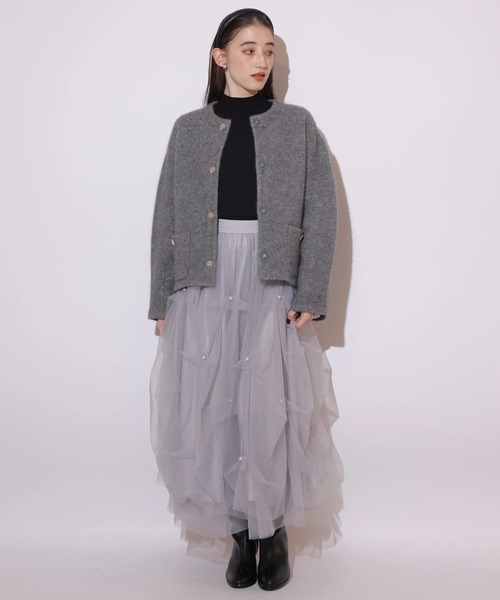 パールタッキングチュールスカート（スカート）｜Rirandture（リランド
