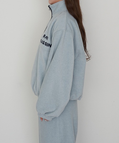 RAY CASSIN（レイカズン）の「ハーフジップ胸刺繍フリース（スウェット・レディース・チャコールグレー/ブルー/ベージュ系その他2/ライトベージュ/ベージュ系その他3・FREE）」の20枚目の写真