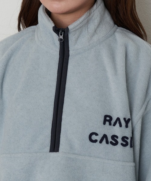 RAY CASSIN（レイカズン）の「ハーフジップ胸刺繍フリース（スウェット・レディース・チャコールグレー/ブルー/ベージュ系その他2/ライトベージュ/ベージュ系その他3・FREE）」の22枚目の写真