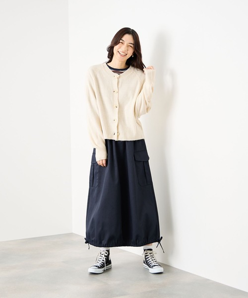 Mac-House（マックハウス）の「Idnes ヤクライククルーカーディガン（カーディガン/ボレロ・レディース・ブラウン/レッド/ライトグレー/アイボリー・M）」の10枚目の写真