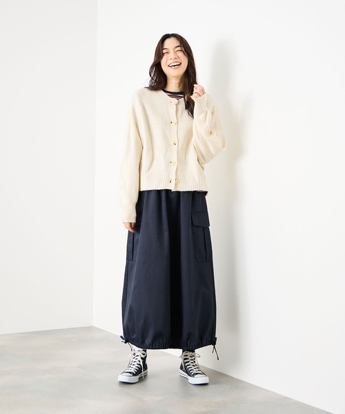 Mac-House（マックハウス）の「Idnes ヤクライククルーカーディガン（カーディガン/ボレロ・レディース・ブラウン/レッド/ライトグレー/アイボリー・M）」の11枚目の写真