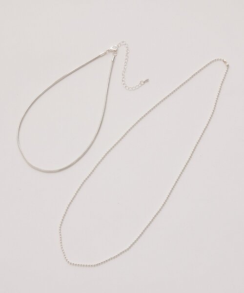 mystic（ミスティック）の「スネイクチェーンネックレス（リング・レディース・シルバー・ONE SIZE）」の4枚目の写真