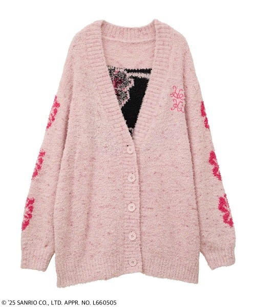 Candy Stripper(キャンディストリッパー)の「【HELLO KITTY】HIBISCUS KNIT カーディガン(カーディガン/ボレロ・レディース・アイボリー/ピンク/ブラック/レッド・FREE)」の5枚目の写真