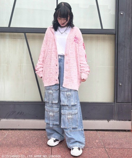 Candy Stripper(キャンディストリッパー)の「【HELLO KITTY】HIBISCUS KNIT カーディガン(カーディガン/ボレロ・レディース・アイボリー/ピンク/ブラック/レッド・FREE)」の20枚目の写真