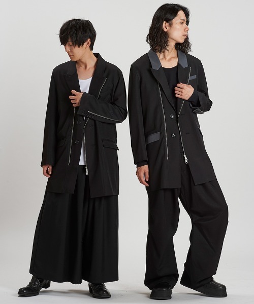 NO ID.（ノーアイディ）の「mj11241-ﾁｪﾝｼﾞﾝｸﾞZIP-2BﾁｪｽﾀｰJKT ジャケット(457006-353J)（その他アウター・メンズ・ブラックミックス/ブラック・1/2）」の4枚目の写真