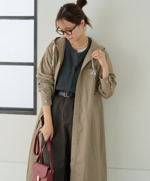 GEVACO（ゲバコ）の「【GEVACO】フーディーシャツワンピース（ワンピース・レディース・モカ/レッド/ブラック・ONE SIZE）」の3枚目の写真