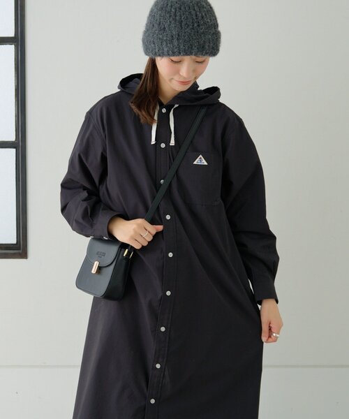 GEVACO（ゲバコ）の「【GEVACO】フーディーシャツワンピース（ワンピース・レディース・モカ/レッド/ブラック・ONE SIZE）」の9枚目の写真