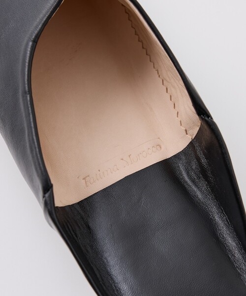 Fatima morocco（ファティマモロッコ）の「【Fatima morocco】メンズシンプルバブーシュ 羊革 モロッコ製 シンプル スリッパ 室内履き（ルームシューズ/スリッパ・レディース・グレー/ブラック・フリー）」の9枚目の写真