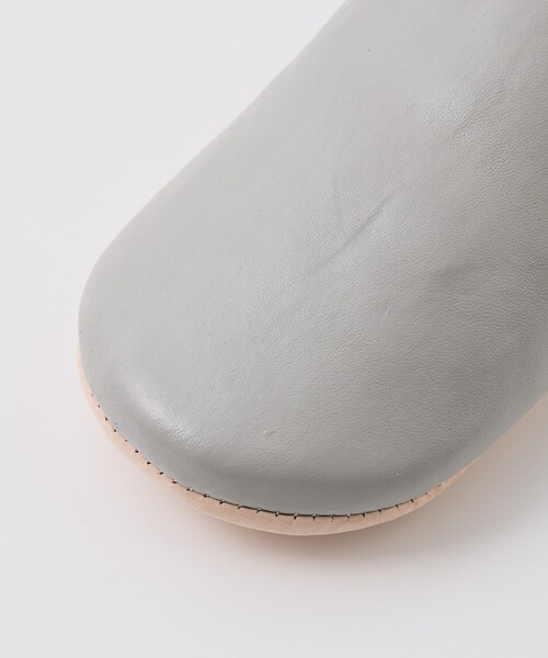 Fatima morocco（ファティマモロッコ）の「【Fatima morocco】メンズシンプルバブーシュ 羊革 モロッコ製 シンプル スリッパ 室内履き（ルームシューズ/スリッパ・レディース・グレー/ブラック・フリー）」の11枚目の写真