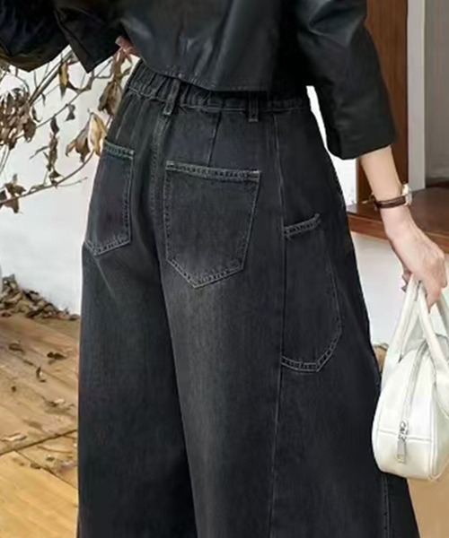 セール】ワイドバルーンデニムパンツ（デニムパンツ）｜aimoha