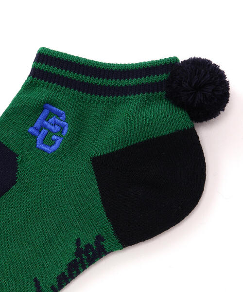 PEARLY GATES（パーリーゲイツ）の「【PEARLY GATES】Pロゴ梵天付きアンクルソックス (LADIES)（ソックス/靴下・レディース・ホワイト/ネイビー/グリーン・FREE）」の4枚目の写真