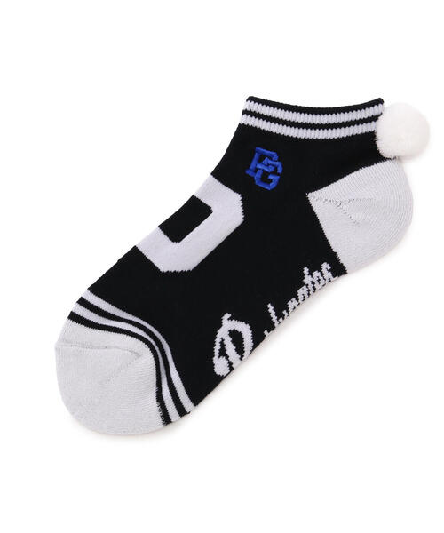 PEARLY GATES（パーリーゲイツ）の「【PEARLY GATES】Pロゴ梵天付きアンクルソックス (LADIES)（ソックス/靴下・レディース・ホワイト/ネイビー/グリーン・FREE）」の3枚目の写真