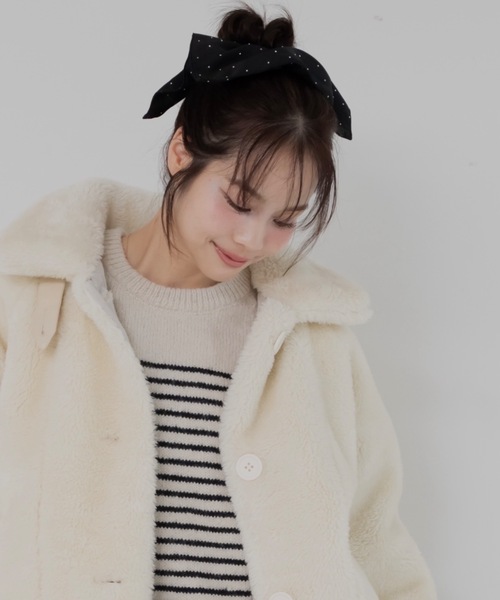 jumelle（ジュメロ）の「サテンシュシュ（シュシュ・レディース・ブラック/ホワイト/ピンク・FREE）」の2枚目の写真