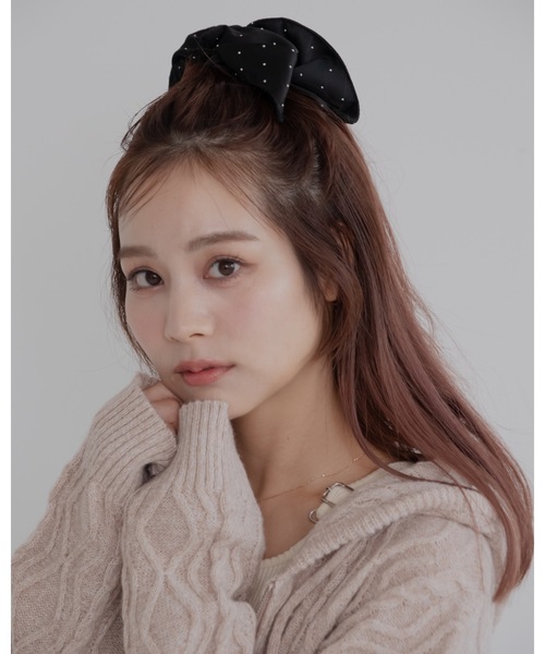 jumelle（ジュメロ）の「サテンシュシュ（シュシュ・レディース・ブラック/ホワイト/ピンク・FREE）」の7枚目の写真