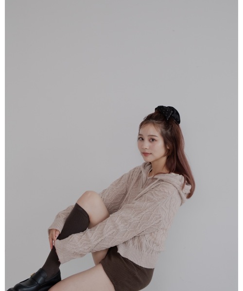 jumelle（ジュメロ）の「サテンシュシュ（シュシュ・レディース・ブラック/ホワイト/ピンク・FREE）」の8枚目の写真