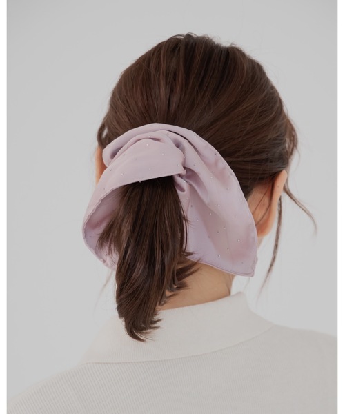 jumelle（ジュメロ）の「サテンシュシュ（シュシュ・レディース・ブラック/ホワイト/ピンク・FREE）」の10枚目の写真