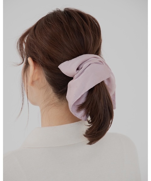 jumelle（ジュメロ）の「サテンシュシュ（シュシュ・レディース・ブラック/ホワイト/ピンク・FREE）」の11枚目の写真