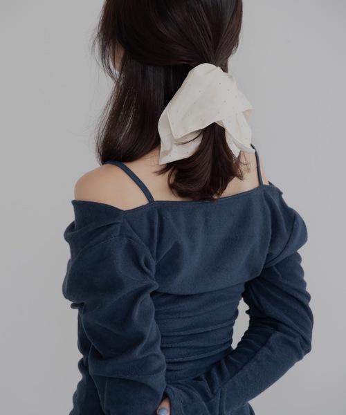 jumelle（ジュメロ）の「サテンシュシュ（シュシュ・レディース・ブラック/ホワイト/ピンク・FREE）」の12枚目の写真