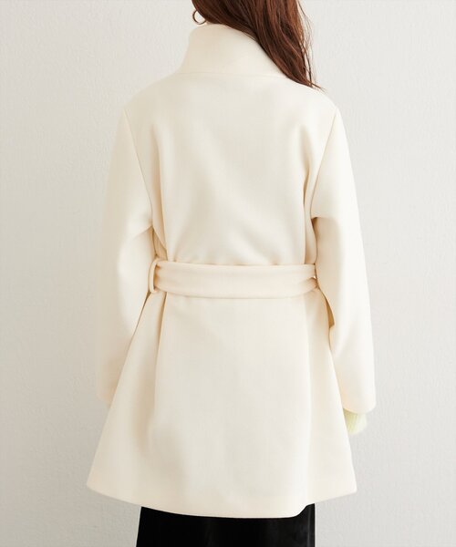 ako〉スタンドカラーミドル丈コート（その他アウター）｜natural